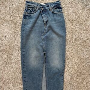 Classic Blue Denim Jean Skirt